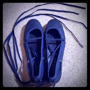 Theyskens' Theory Flats with ribbon